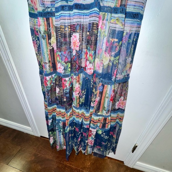 *SOLD* NWT Johnny Was Biya Dayana Mesh Embroidered Maxi Dress - Picture 8 of 12